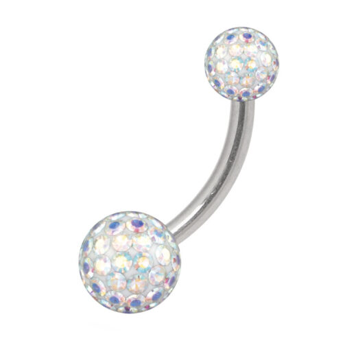 Sealed Multi Jewelled 4/6 crystal Ball Belly Bar<!--6357d82b735fa-->