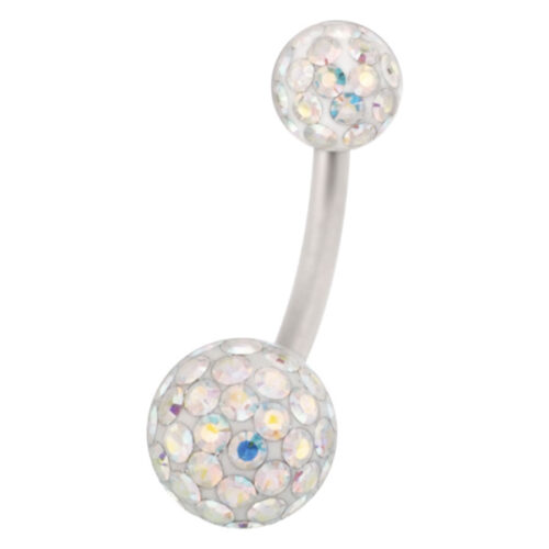 Sealed Multi Jewelled 5/8 crystal Ball Belly Bar<!--6357d82a6d5d9-->