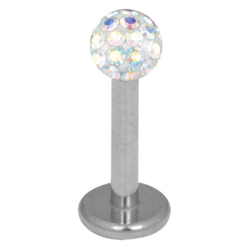 Silver Titan Multi Jewelled Labret