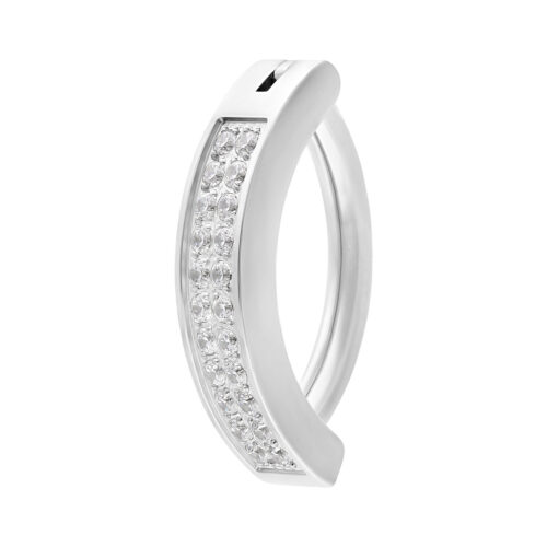 Double Crystal Belly Arch Clicker