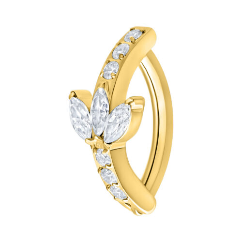 Lotus Crystal Belly Arch Clicker