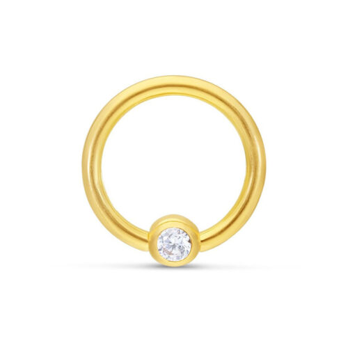 18K Gold Clip in Ring