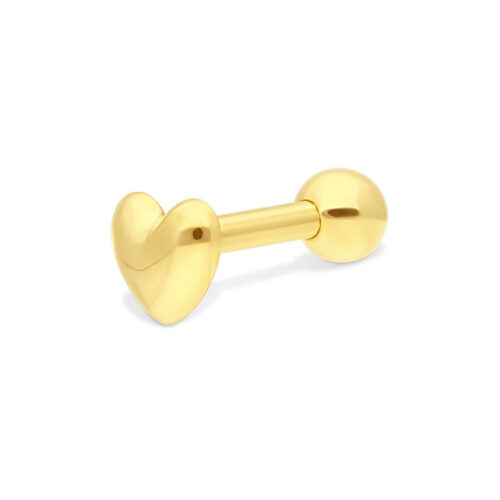 18k Gold Earbarbell Heart<!--6357d5b308dbb--><!--636e78bb3480e-->