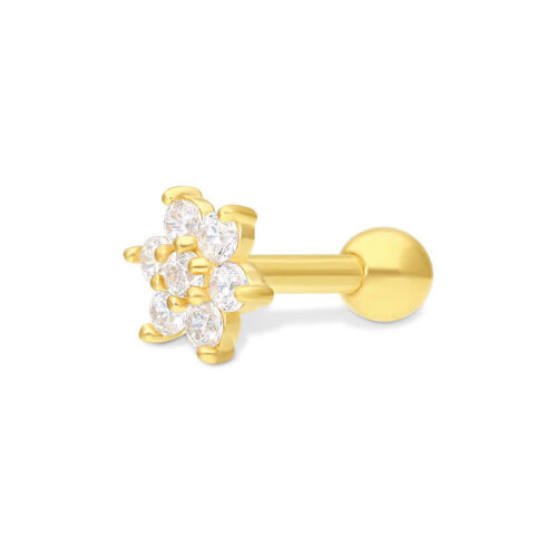 18k Gold Flower Helix Piercing Jewellery<!--63ac345741e4b-->