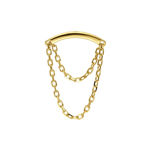 14K Gold Push-Fit Hidden Helix Chain Attachment