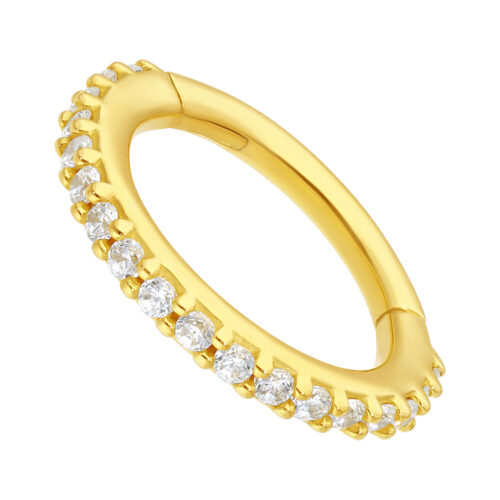 18k Gold Pave Set Crystal Ring <!--636e79378fc93-->