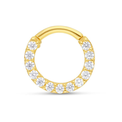 18k Gold Pave Set Septum Ring<!--63ac511d2d219-->