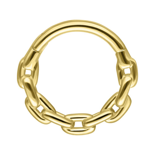 14K Gold Chain Ring
