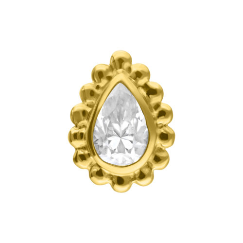 14K Gold Perfect Fit Crystal Drop Attachment