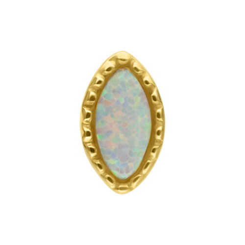 14K Gold Perfect Fit Oval Synthetic Opal Attachment