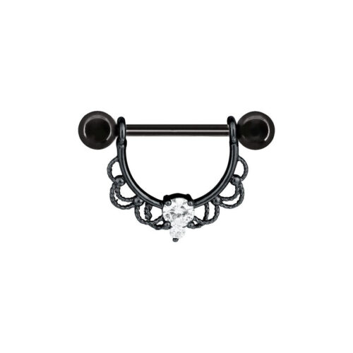 Fairytale Nipple Barbell - Black Metal