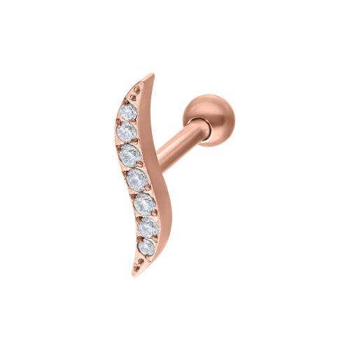 Crystal Wave Earbarbell - Rosegold