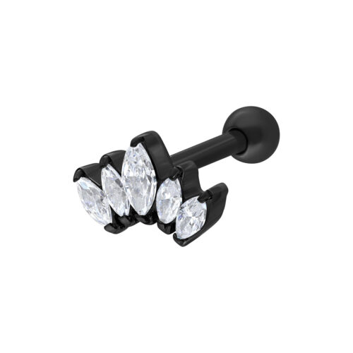 Crystal Lotus Flower Earbarbell