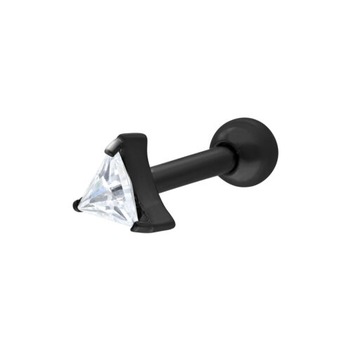 Crystal Triangle Earbarbell - Black Metal