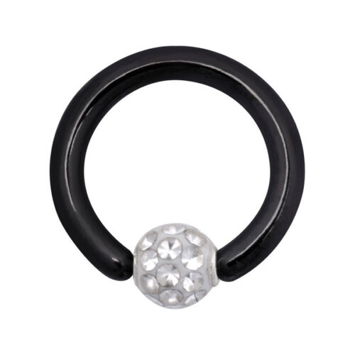Klemmkugelring With Multi Jewelled Ball