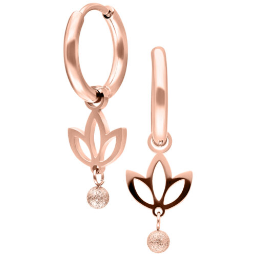 Mini Lotus Hoops Pair