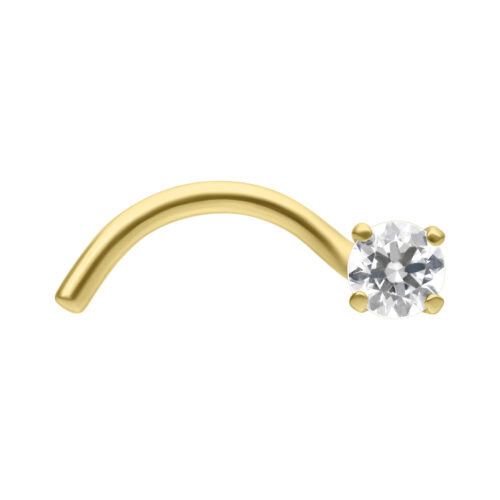 18K Gold Marquise Premium Zirkonia Nosestud