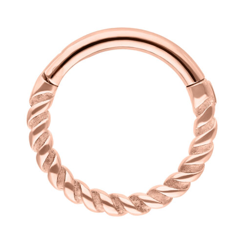 Stainless Steel Twisted Rope Clicker Ring<!--6357e361de207--><!--636e7913b3814-->