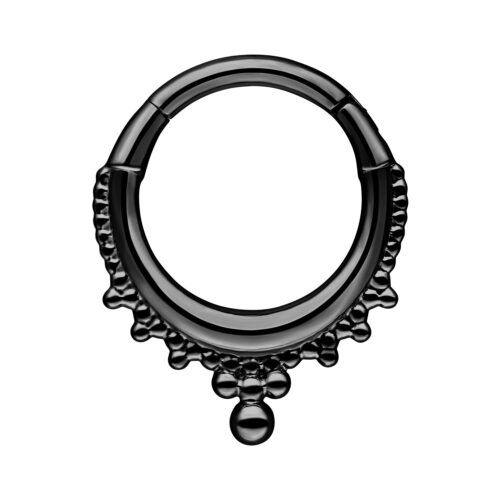 Oriental Septum Clicker<!--6357d96966cfa--><!--636e7917a6e4f--> - Black Metal