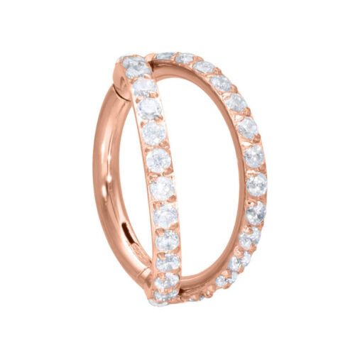 Double Crystal Clicker <!--636e7925a0ef8--> - Rosegold