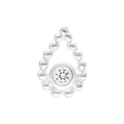 Push Fit Bead Drop Attachment for Bioplast - Silvercoloured Metal