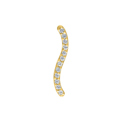 Push Fit Long Crystal Line Attachment for Bioplast - Golden Metal