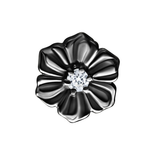 Push Fit Hibiscus Attachment for Bioplast - Black Metal