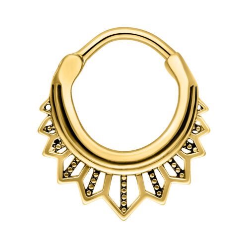 Tigerlily Septum Clicker - Golden Metal