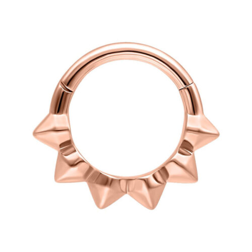Stainless Steel Cone Clicker Ring <!--6399e95998f65--> - Rosegold
