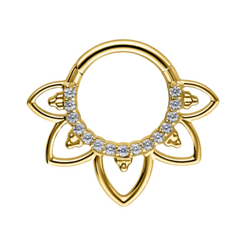 Flower Lines Crystal Septum Clicker