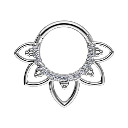 Flower Lines Crystal Septum Clicker