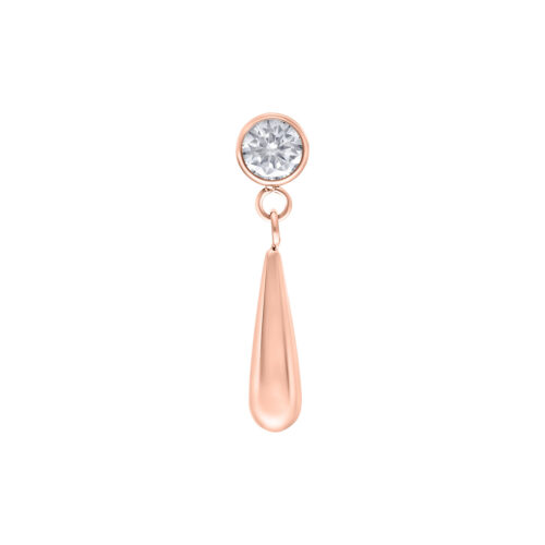 Push Fit Crystal Drop Aufsatz - Rosegold