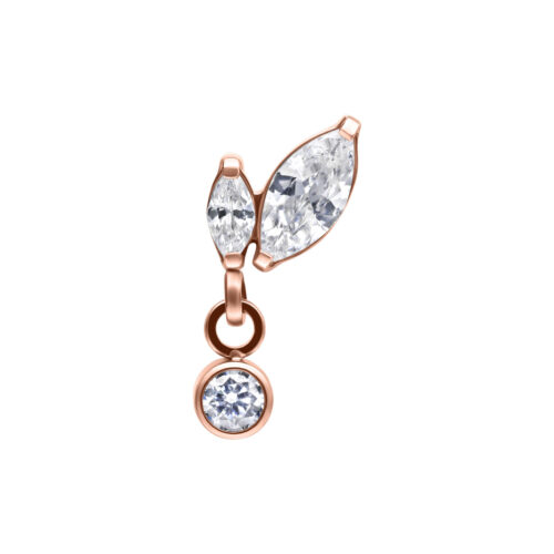Push Fit Double Marquise with Drop Attachment