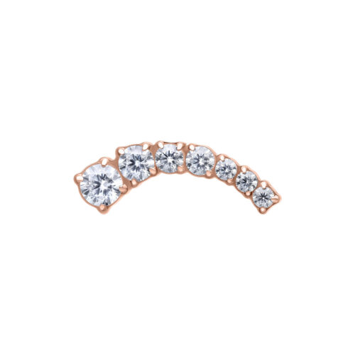 Push Fit Crystal Bow Aufsatz - Rosegold