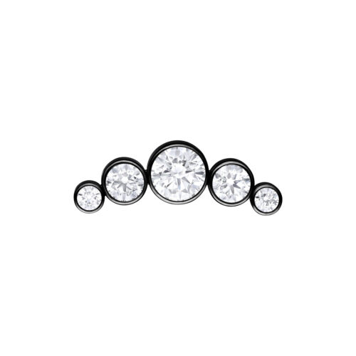 Push Fit 5 Crystal Bow Aufsatz - Black Metal