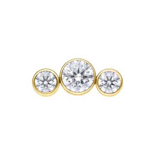 Push Fit 3 Crystal Bow Aufsatz - Golden Metal