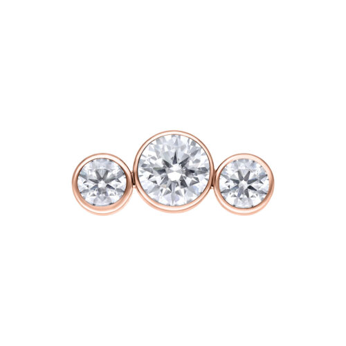 Push Fit 3 Crystal Bow Aufsatz - Rosegold