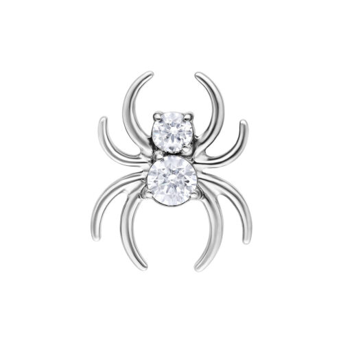Push Fit Crystal Spider Aufsatz - Silvercoloured Metal