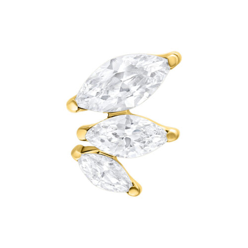 Push Fit Belle Crystal Aufsatz - Golden Metal