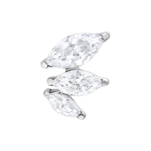 Push Fit Belle Crystal Aufsatz - Silvercoloured Metal