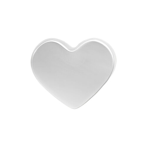 Push Fit Heart Aufsatz - Silvercoloured Metal