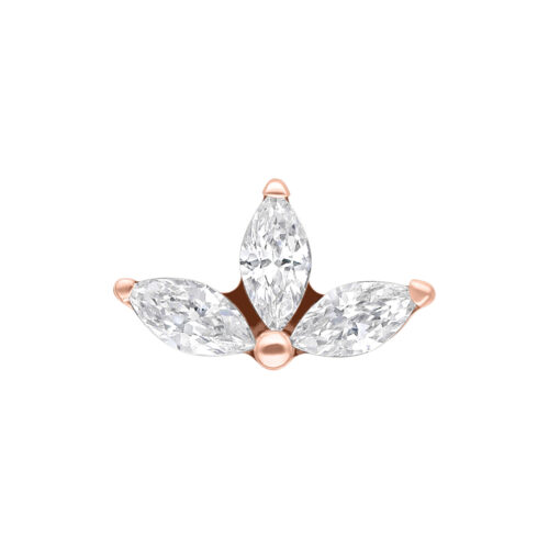 Push Fit Crystal Lotus Attachment - Rosegold