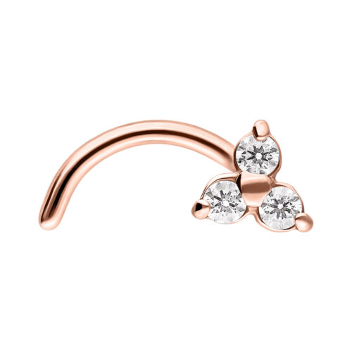 Trinity Nosestud Steel Silver<!--6357e3c0668a4--> - Rosegold