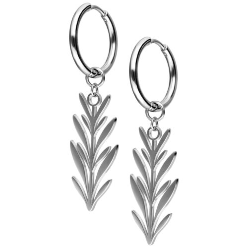 Lovely Branch Hoops Pair - Silvercoloured Metal