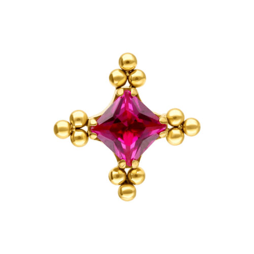 Push Fit Maharani Ruby Princess Attachment - Golden Metal