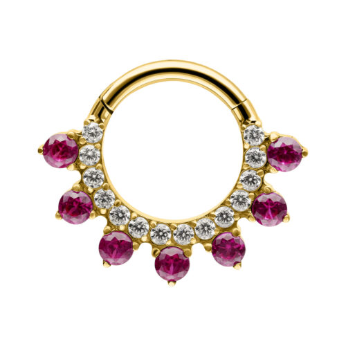 Maharani Ruby Diadem Clicker - Golden Metal